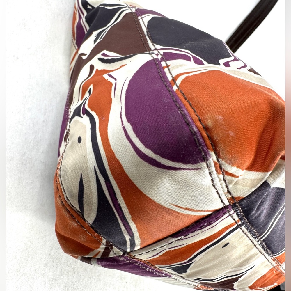Coach Ashley F20016 Hand Drawn Scarf Print Multicolor Hippie Shoulder Bag Purse - Picture 13 of 14